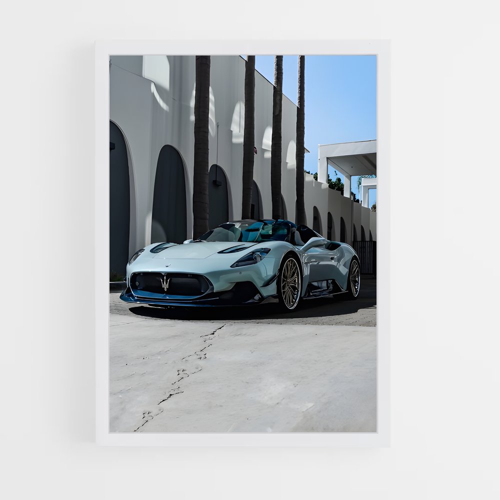 Poster Cielo Bleu – affiche Maserati (vue 3)